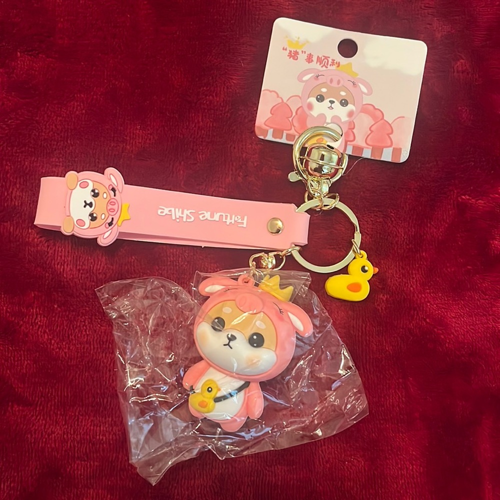 1 pc Zodiac keychains (2.44”x1.57) Animal figurines, Holiday Gift. (Pig)NEW 🐽🐷